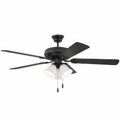 52-in 62W Decorator's Choice 3 Light Kit Ceiling Fan, 5-Blade, Black