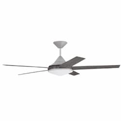 60-in 33W Delaney Ceiling Fan w/ Bulb, 6-Speed, 5-Blade, Nickel