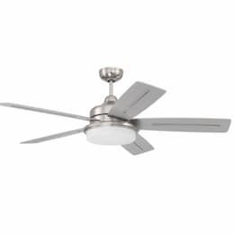 54-in 34W Drew Indoor Ceiling Fan w/ Bulb, 6-Speed, 5-Blade, Nickel