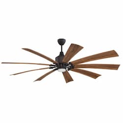 60-in 35W Eastwood Ceiling Fan w/ Bulb, 6-Speed, 9-Blade, Espresso