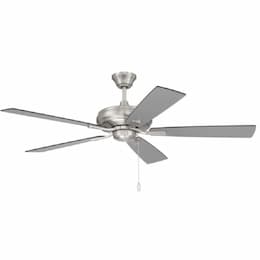 52-in 58W Eos Ceiling Fan w/o Bulb, 3-Speed, 5-Blade, Nickel/Greywood