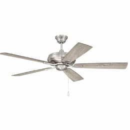 52-in 58W Eos Ceiling Fan w/o Bulb, 3-Speed, 5-Blade, Nickel/Driftwood