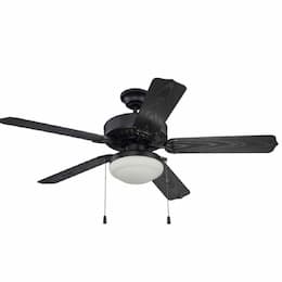 52-in 59W Enduro Ceiling Fan w/ Bulb, 3-Speed, 5-Blade, Matte Black