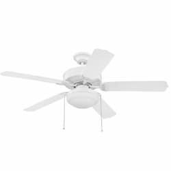 52-in 59W Enduro Ceiling Fan w/ Bulb, 3-Speed, 5-Blade, White