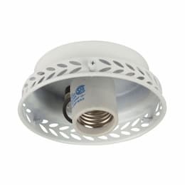 4-in 9W LED Universal Fan Light Fitter, E26, 80 CRI, 750lm, Flat Black
