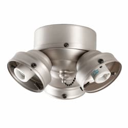 27W LED Universal Light Fitter, 3 Light, E26, 3000K, Brushed Nickel