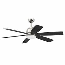 54-in 35W Hogan Ceiling Fan w/ Bulb, 6-Speed, 6-Blade, Nickel