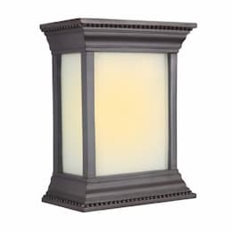 4W LED Vertical Hand-Carved Crown Molding Lighted Chime, Oiled Bronze