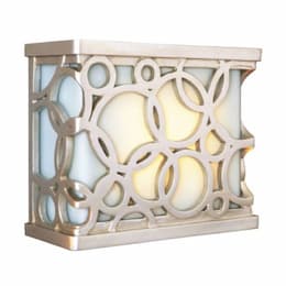 4W LED Contemporary Hand-Carved Circular Lighted Chime, Brushed Nickel