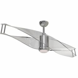 56-in 14W Illusion Ceiling Fan w/ Bulb, 6-Speed, 2-Blade, Nickel