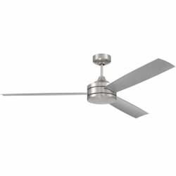 62-in 59W Inspo Ceiling Fan w/o Bulb, 4-Speed, 3-Blade, Brushed Nickel