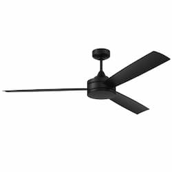 62-in 59W Inspo Ceiling Fan w/o Bulb, 4-Speed, 3-Blade, Flat Black