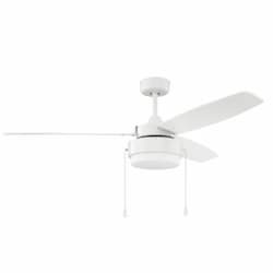 52-in 57W Intrepid Ceiling Fan w/ Bulb, 3-Speed, 3-Blade, White