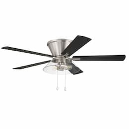 52-in 55W Insight Ceiling Fan w/ Bulb, 3-Speed, 5-Blade, Nickel