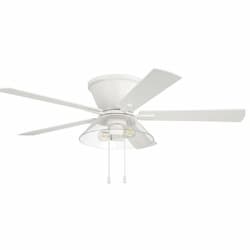 52-in 55W Insight Ceiling Fan w/ Bulb, 3-Speed, 5-Blade, White