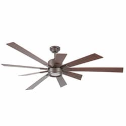 72-in 41W Katana Ceiling Fan w/ Bulb, 6-Speed, 9-Blade, Espresso