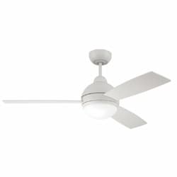 48-in 55W Keen Ceiling Fan w/ Bulb, 3-Speed, 3-Blade, White
