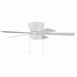 52-in 71W Merit Indoor Ceiling Fan w/ Bulb, 3-Speed, 5-Blade, White