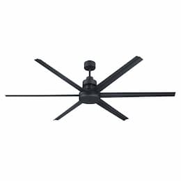 72-in 30W Mondo Ceiling Fan w/o Bulb, 6-Speed, 6-Blade, Flat Black