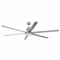 80-in 32W Mondo Ceiling Fan w/ Bulb, 6-Speed, 6-Blade, Brushed Nickel