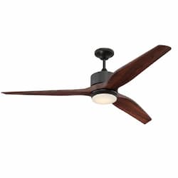 60-in 66W Mobi Ceiling Fan w/ Bulb, 3-Speed, 3-Blade, Oiled Bronze