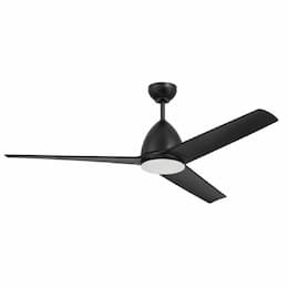 54-in 58W Nitro Ceiling Fan w/ Bulb, 3-Speed, 3-Blade, Flat Black