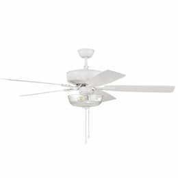 52-in 67W Pro Plus 101 Ceiling Fan, 3-Speed, 5-Blade, White/Washed Oak