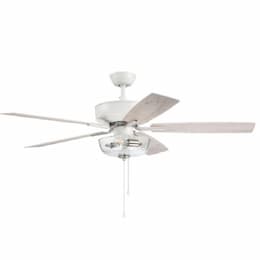 52-in 67W Pro Plus 101 Ceiling Fan, 3-Speed, 5-Blade, White/Nickel