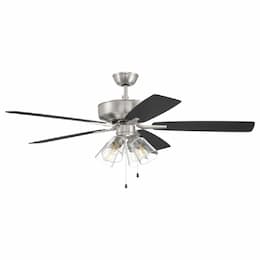 52-in 67W Pro Plus 104 Ceiling Fan w/ Bulb, 3-Speed, 5-Blade, Black