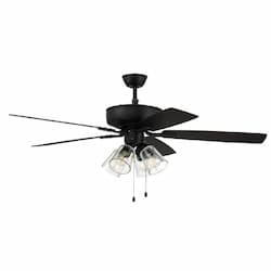 Craftmade 52-in 67W Pro Plus 104 Ceiling Fan, 3-Speed, 5-Blade, Black/Greywood