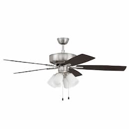 52-in 67W Pro Plus 114 Ceiling Fan, 3-Speed, 5-Blade, Nickel/Driftwood