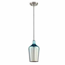 6-in Mini Pendant Light Fixture w/o Bulb, 1 Light, E26, Brushed Nickel