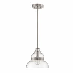 Smyth Mini Pendant Light Fixture w/o Bulb, 1 Light, E26, Nickel