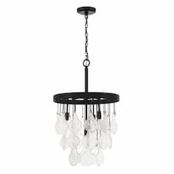 Vesi Pendant Light Fixture w/o Bulbs, 4 Lights, E12, Flat Black