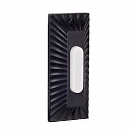 0.2W LED Ribbed Builder's Plus Lighted Push Button, Weathered Black