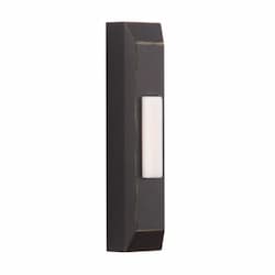 0.2W LED Thin Rectangular Lighted Push Button, Antique Bronze