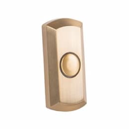 0.2W LED Soft Edge Rectangular Lighted Push Button, Brushed Nickel