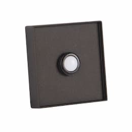 0.2W LED Square Recessed Lighted Push Button, Espresso