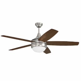 52-in 56W Phaze II Ceiling Fan w/ Bulb, 4-Speed, 5-Blade, Nickel