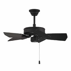 30-in 43W Piccolo Ceiling Fan w/o Bulb, 3-Speed, 5-Blade, Flat Black