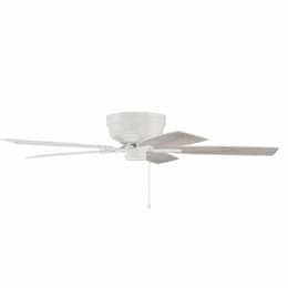 52-in 65W Pro Plus Hugger Ceiling Fan, 3-Speed, 5-Blade, White