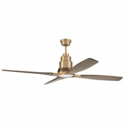 60-in 33W Ricasso Ceiling Fan w/ Bulb, 6-Speed, 4-Blade, Satin Brass