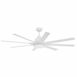 65-in 40W Rush Ceiling Fan w/ Bulb, 6-Speed, 8-Blade, White