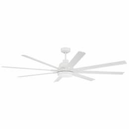 72-in 42W Rush Ceiling Fan w/ Bulb, 6-Speed, 8-Blade, White