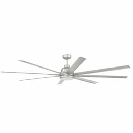 84-in 37W Rush Ceiling Fan w/ Bulb, 6-Speed, 8-Blade, Painted Nickel