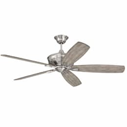 60-in 34W Santori Ceiling Fan w/o Bulb, 6-Speed, 5-Blade, Nickel
