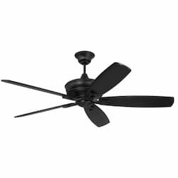 60-in 34W Santori Ceiling Fan w/o Bulb, 6-Speed, 5-Blade, Flat Black