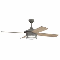 52-in 61W Stockman Ceiling Fan w/ Bulb, 3-Speed, 4-Blade, Galvanized