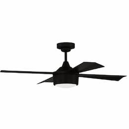 42-in 51W Theo Ceiling Fan w/ Bulb, 3-Speed, 4-Blade, Flat Black