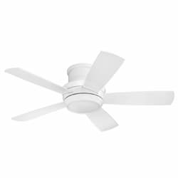 Craftmade 52-in 79W Tempo Hugger Ceiling Fan w/ Bulb, 3-Speed, 5-Blade, White